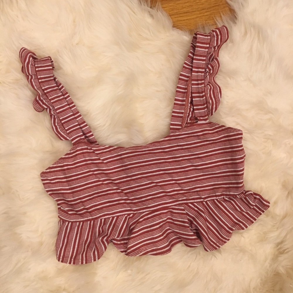 NWOT Urban Outfitters Striped Flowy Crop Top